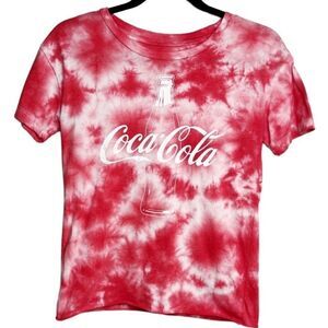 Coca - Cola Tie Dye Short sleeve Shirt Red and White Size XS